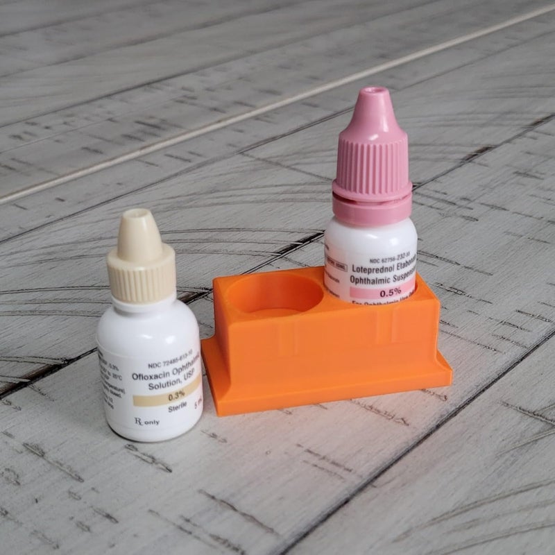 Znet3D Eye Drop Bottle Organizer, 2-Slot Stand (Orange) - Image 5